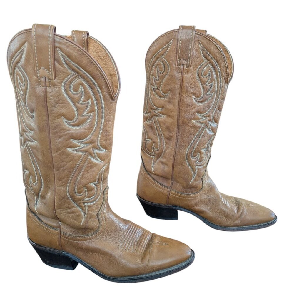 Vintage Men's Leather ACME Western Boots - Size 8